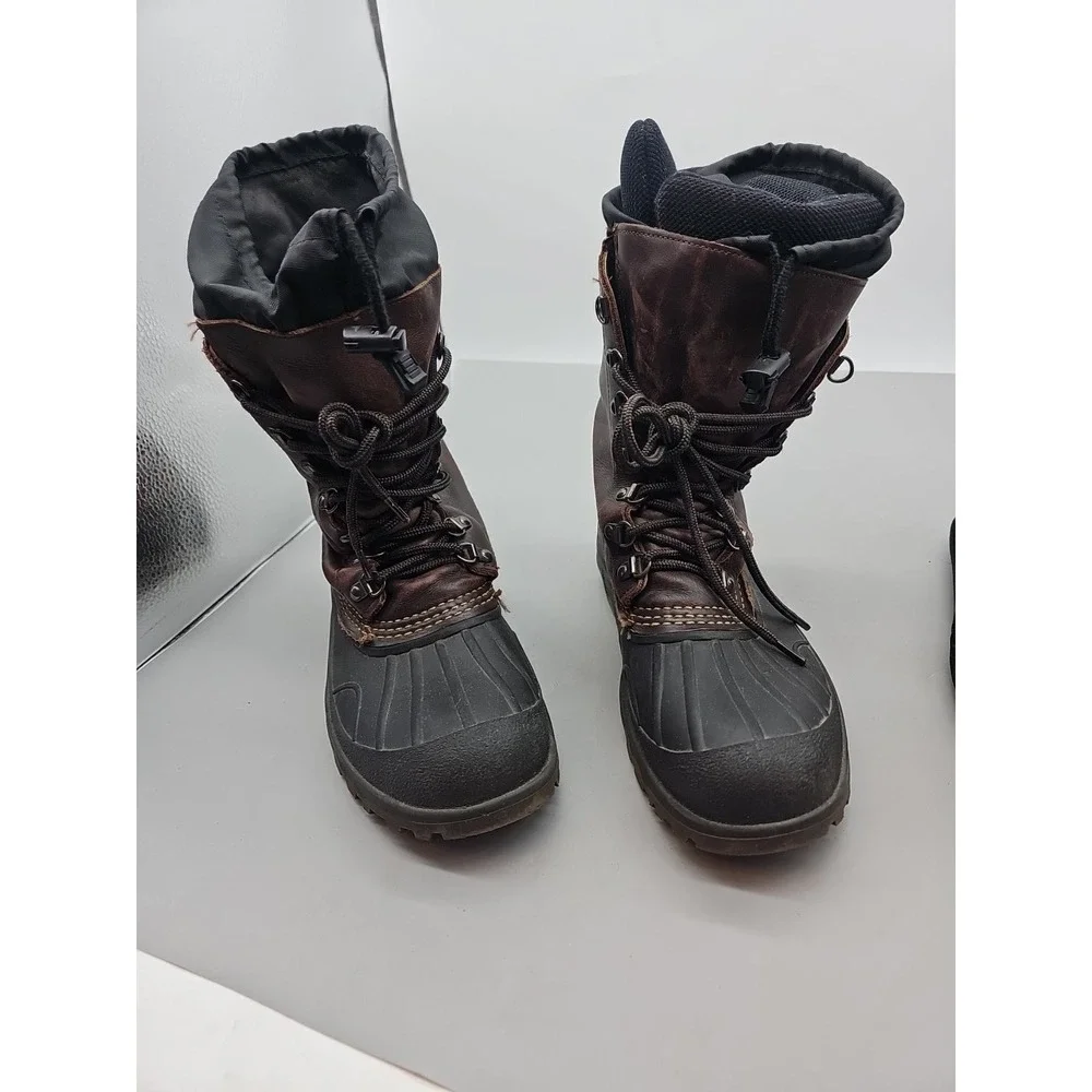 L.L. BEAN Dri Lex Snow Boots Mens 7M Brown Leather Hunting Insulated